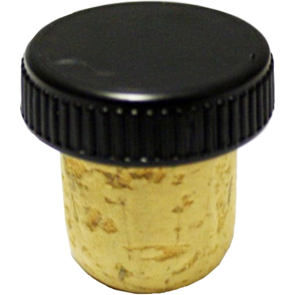 Black Plastic Top Tasting Cork. Bag of 12