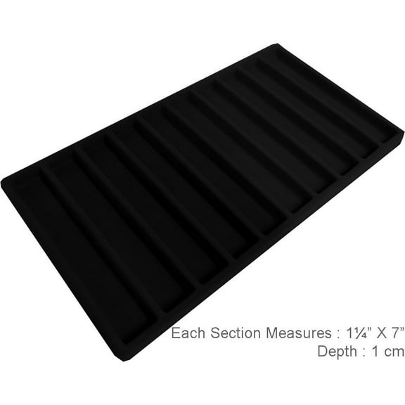 Black Plastic Tray Insert with 10 Compartments : (Pack of 2) - TJ05-14100-Z02-86