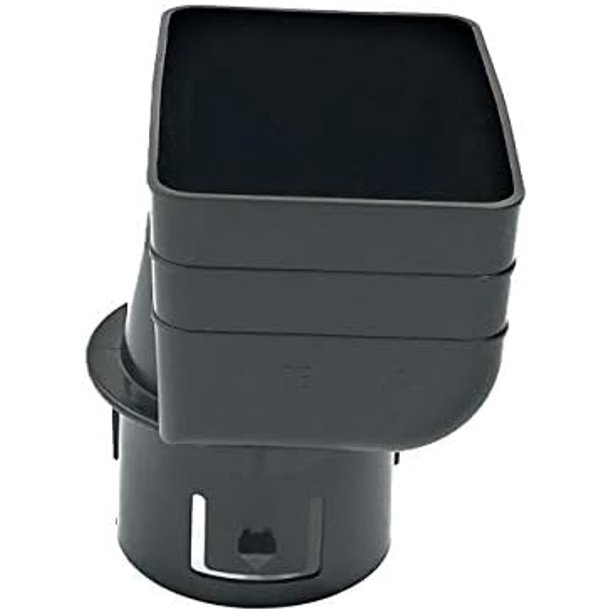 (Black) Plastic Universal Downspout To Drain Pipe Tile Adapter (6 Pack