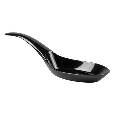 Black Plastic Wave Spoon - 5" x 1 1/2" - 100 count box
