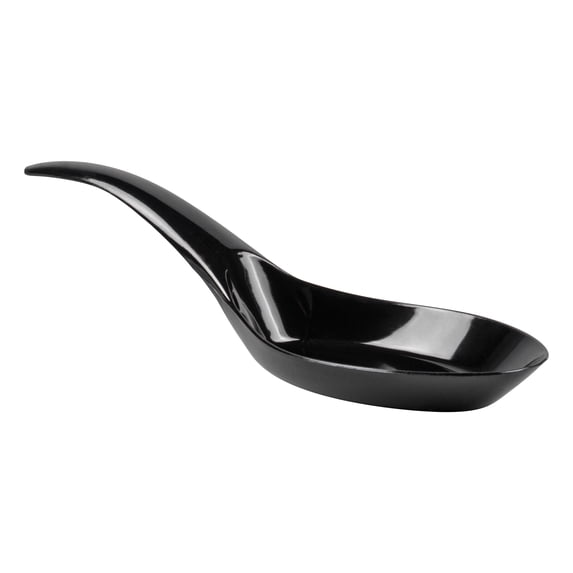 Black Plastic Wave Spoon - 5" x 1 1/2" - 100 count box