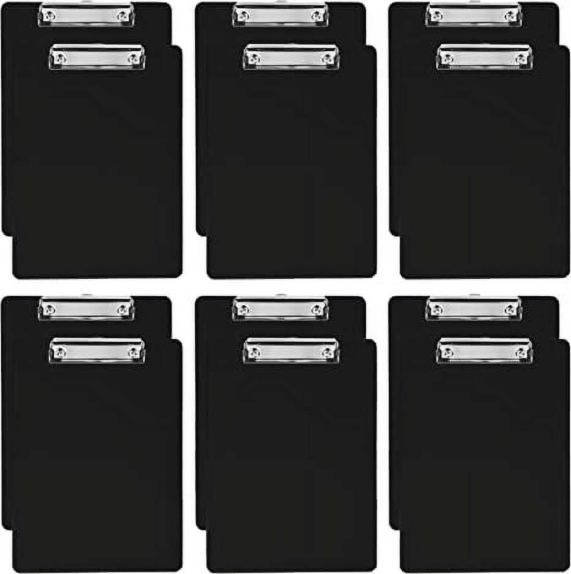 Black Plastic clipboards (Set of 12) Multipack 12.5x9 Inch Black