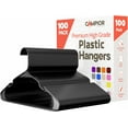 thumbnail image 1 of Black Plastic hangers 100 Pack– Heavy-Duty Plastic Hangers Slim and Space-Saving Hangers, Durable & Lightweight PP Hangers with Non-Slip Shoulder Notches for Slip Dresses, Suits, Jackets & Camisoles, 1 of 9
