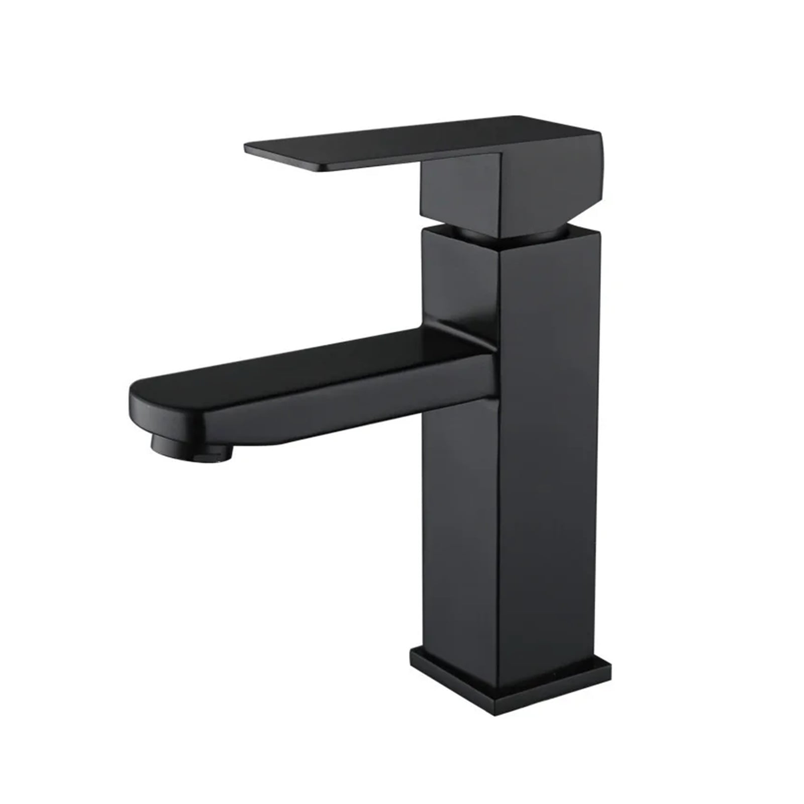 Black Plated Square Stainless Steel Bathroom Basin Faucet, Square ...