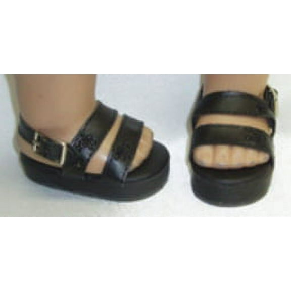 Black Platform Sandals Fit 18 Inch Dolls