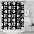 thumbnail image 1 of Black Play Ball Baseball Pattern Shower Curtain 84"x72" ,Bathroom Decorative Shower Curtains Set with 12 Hooks,Modern Waterproof Washable Shower Curtain, 1 of 6