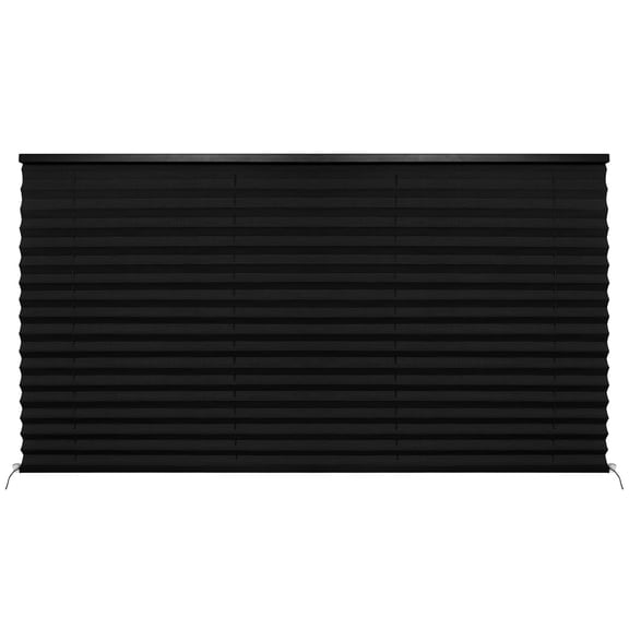 Black Pleated Window Shades 62"W x 32"H for RV Camper Travel