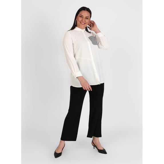 Black - Plus Size Pants - Alia