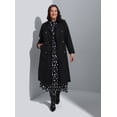 thumbnail image 1 of Black - Plus Size Trench coat - Alia, 1 of 5