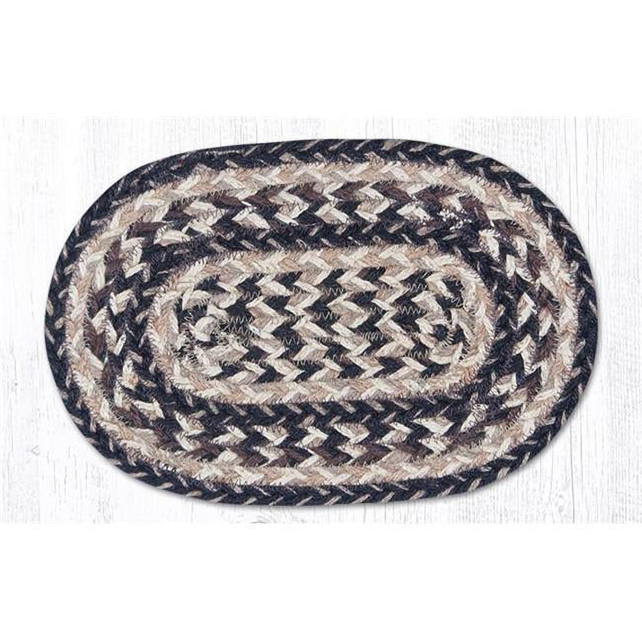 Black Plus Tan Miniature Swatch Oval Rug, 7.5 x 11 in. - Walmart.com