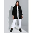 thumbnail image 1 of Black - Point Collar - Unlined - Plus Size Jacket - Alia, 1 of 5