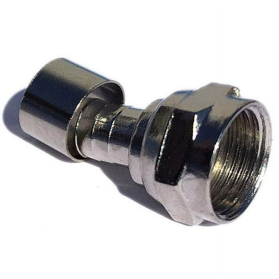 Black Point Products BV-057 F-Series RG6 Connector, Black - 2 Count