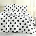 thumbnail image 1 of Black Points Full/Queen Size Bedspread/Coverlet Set – 3 Piece Quilt Set with Pillowcases, All-Season Lightweight, Digitally Printed Design, 65% Cotton, Made in Turkey – Soft, Durable,, 1 of 3