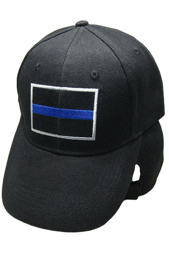 Black Police Thin Blue Line Cap Low Profile Baseball Hat Support Law Enforcement