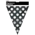 thumbnail image 1 of Black Polka Dot Flag Banner, 12', 1 of 2