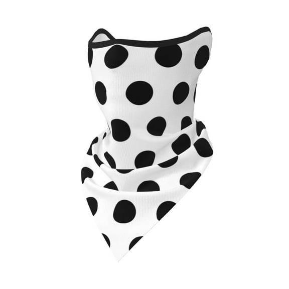 Black Polka Dot Pattern Bandanas Headband Quick Dry Protection Windproof Multifunctional Print Balaclava