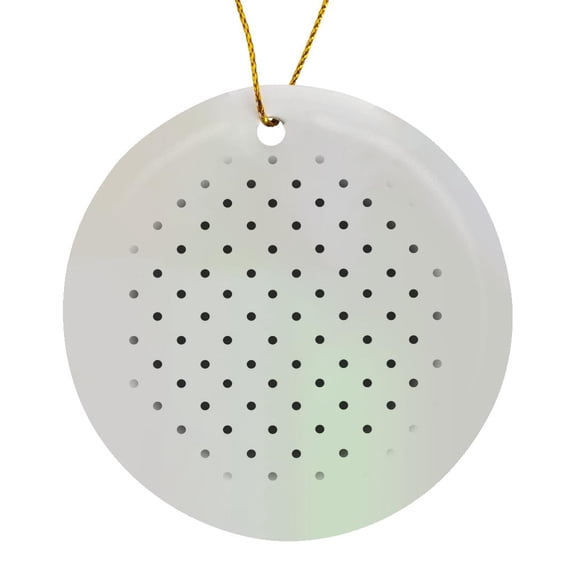 Black Polka Dot Pattern On White - Small Dots - Retro Dotty Spotty Spots - Stylish Cute 50S Classic, Circle Porcelain Ornament
