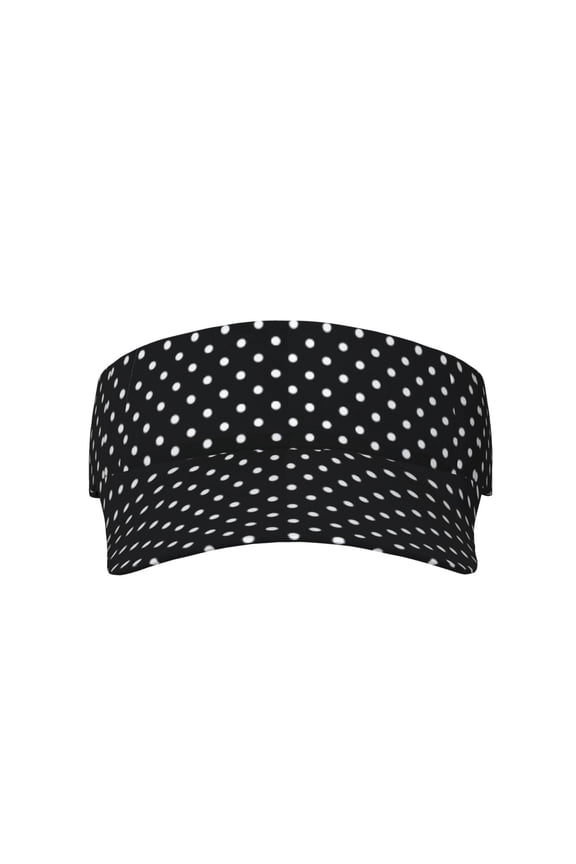 Black Polka Dot Visor Hats Adjustable Beach Sun Visors Sports Outdoor Visor For Women Men