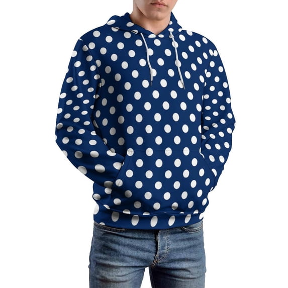 Black Polka Dots Casual Hoodies Vintage Print Korean Fashion Hoodie Couple Long Sleeve Kawaii Design Clothing Plus Size 4XL 5XL