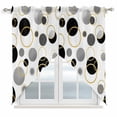 thumbnail image 1 of Black Polka Dots Swag Valances for Windows, Kitchen Window Curtains Over Sink, Modern Abstract Art Window Treatment Curtains for Living Room/Bedroom Curtains 2 Panel Sets 36"x45", 1 of 8