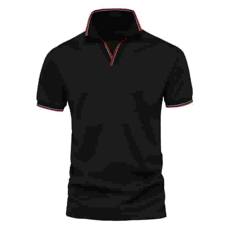 Tシャツ・カットソー MAGLIANO Men Polo Shirts T58306280LU80 09 BLACK Black Polo Shirt Mens Fashion Casual Solid Color Cotton V