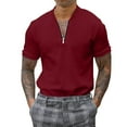 thumbnail image 1 of Black Polo Shirts for Men Short Sleeve 0 Shirts Wine L, 1 of 5