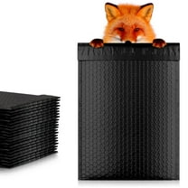 Matte Black Poly Bubble Mailers Self Seal, 10.5 x 15 Inch. Pack of 25 Bubble Packaging Envelopes for Shipping. Durable Padded Envelopes Waterproof. Self Seal Padded Mailers. Shipping Packages