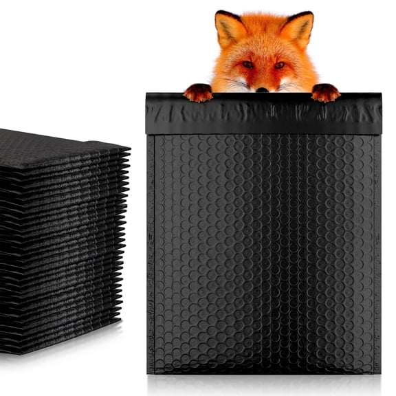 Matte Black Poly Bubble Mailers, Boutique Style Waterproof, 300 Count, 7.25 x 11 in