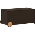 Black Poly Rattan Garden Storage Box 74.8 Gal with Waterproof Bag and ...