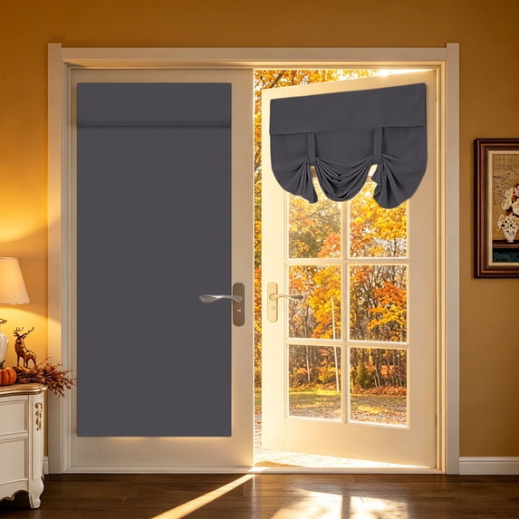 Black Polyester Blackout Roman Window Shade Light Blocking Temporary Sun Curtain For Bedroom Home Office Small Apartment Interior Window Decor 68.1*26In