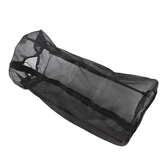 Black Polyester Garden Plant Protection Netting with 6 Fiber Rods & Accessories for 7.48-10.24in Round Pots Plants Polyester Plant Pot Enclosure Cover Bird Barrier for Vegetables