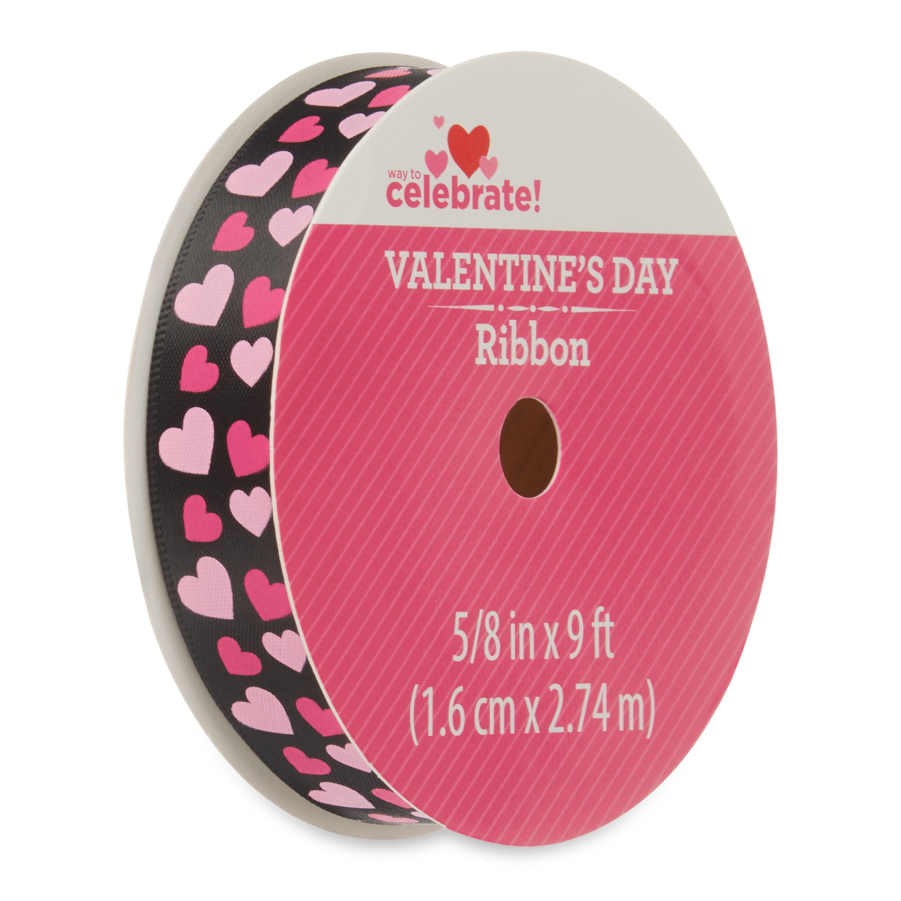 black-polyester-ribbon-valentine-s-day-pink-hearts-5-8-x-9