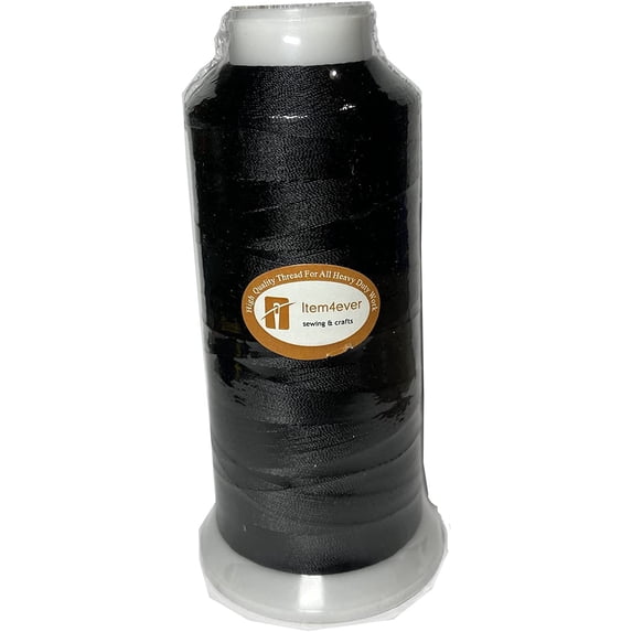 Black Polyester Sewing Thread #46 T45 150D/3 for Upholstery, quilting, beading