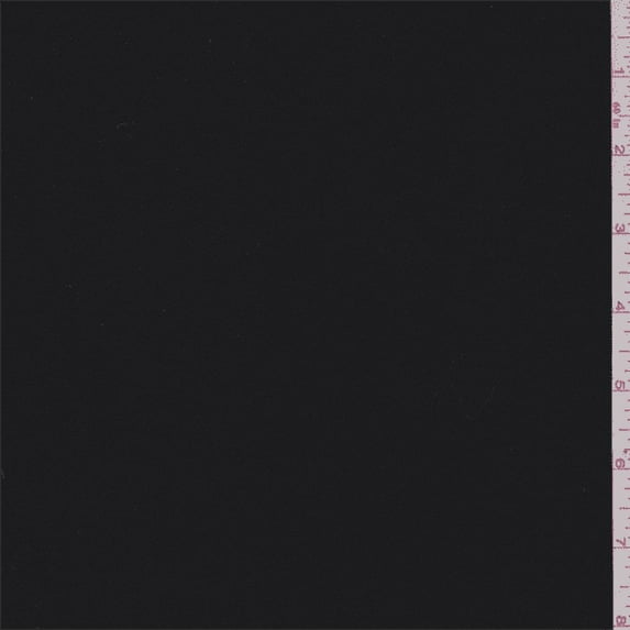 Black Polyester Stretch Suiting, Fabric By the Yard