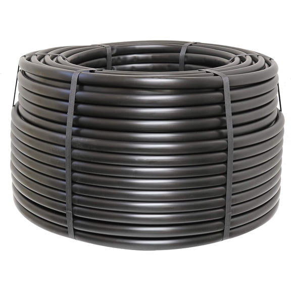 Black Polyethylene Tubing, 1/2" (0.600" ID x 0.700" OD), 500 Ft Roll, UV Resistant, Agricultural Grade, 60 PSI, for Drip Irrigation Systems