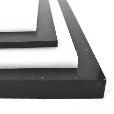 Black Polypropylene Copolymer (PPC) Plastic Sheet 1/4" x 6" x 6"