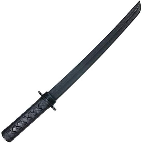 Black Polypropylene Training Short Sword (Mokume Wakizashi 23.5")