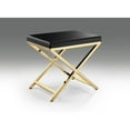 thumbnail image 1 of Black Polyurethane Chair with Gold Base, 1 of 2