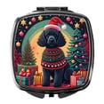 thumbnail image 1 of Black  Poodle Christmas Compact Mirror 2.75 in x 3 in, 1 of 4
