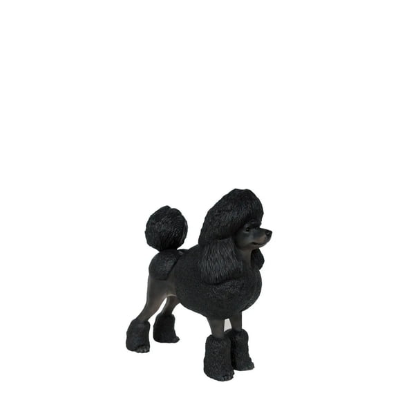 Black Poodle Life Size Dog Statue