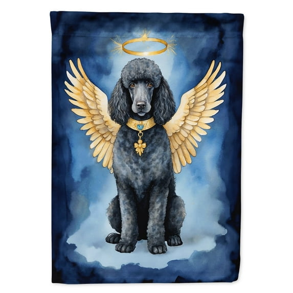 Black Poodle My Angel Garden Flag 11.25 in x 15.5 in