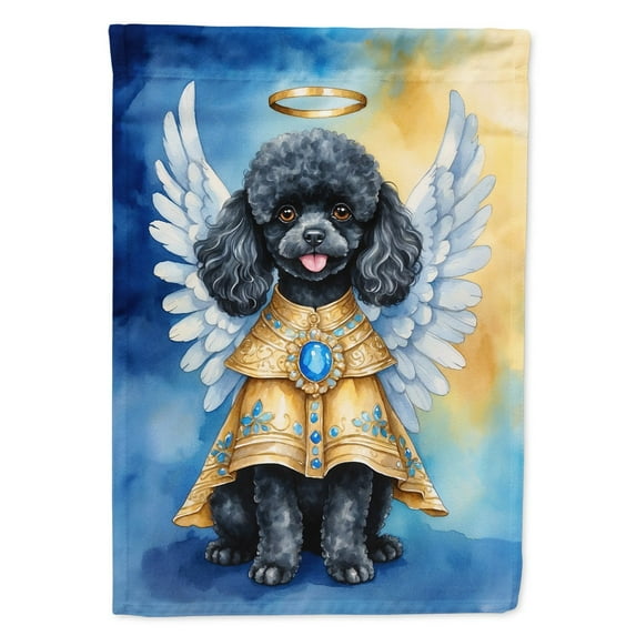 Black Poodle My Angel Garden Flag 11.25 in x 15.5 in