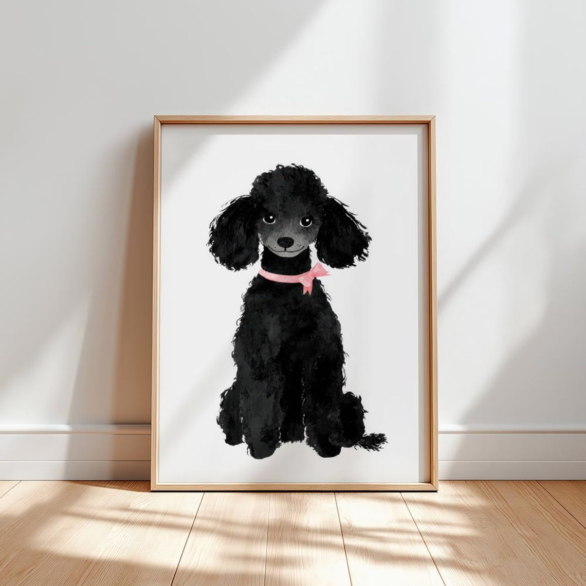 Black Poodle Nursery Wall Art – Cute Dog Poster For Baby Room, Dog ...