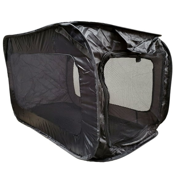 Black Pop Up Dog Kennel for Medium Sized Breeds Puppy Pet 21.2 x 36.6 x 21.2 In