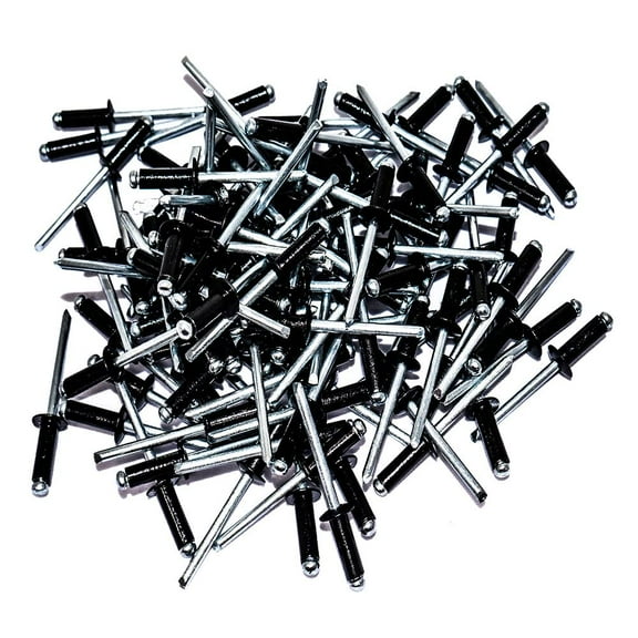 Black Pop rivets 3/16 Dia. Military aircraft aluminum HUMVEE sheet metal- 100 pack