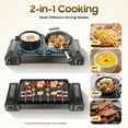 thumbnail image 1 of Black Portable Camping Stove 2 Burners Camping Stove Camping Stove with Grill Tray, 1 of 12