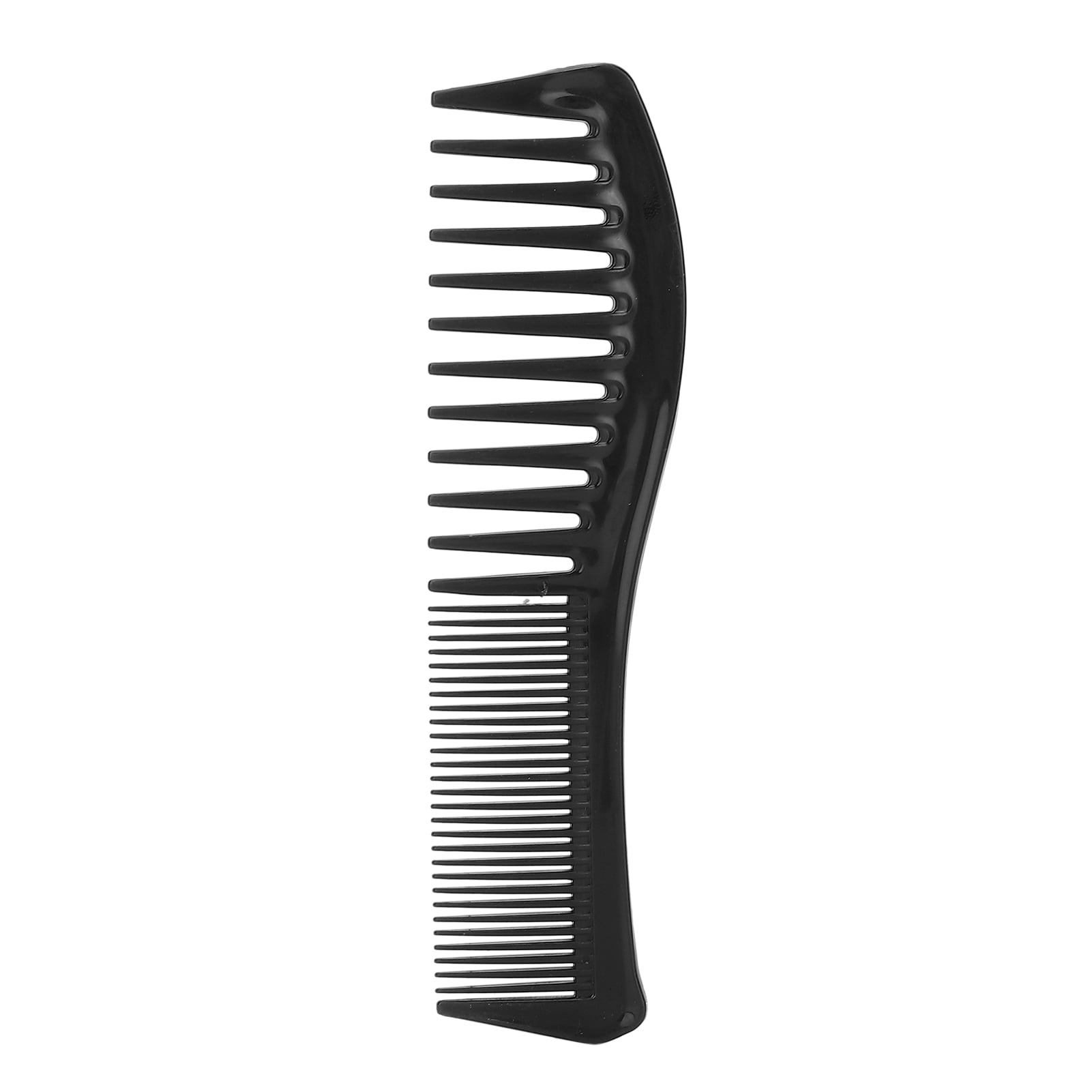 Black Portable Detangling Hair Comb Fine Wide Tooth Styling Tool for