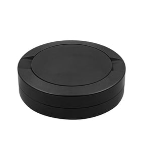 Black Portable Double Layer Metal Snuff Box For Travel Storage Pill Case Tobacco Container Pocket Size