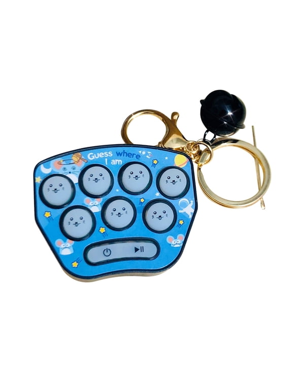 Black Portable Hamster Memory Game Key Chain Fidget Toy For Kids Black