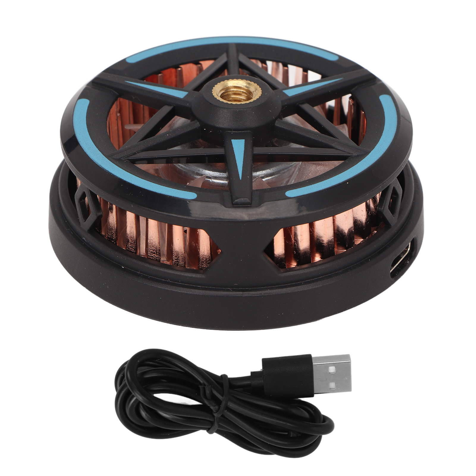 Telefoonkoeler Met Halfgeleiderchip - Dual Core Ventilator Voor Gaming, Live Streaming & Vlog - Zwart